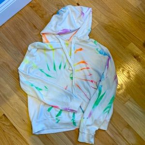Love Vintage Neon Tie-Dye Hoodie Sweatshirt